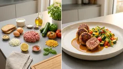 Saftige Hackbällchen aus der Pfanne – dazu ein knackiger Gemüsesalat mit Zitrone