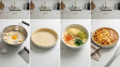 Herzhafter Gemüsekuchen mit Mürbeteig – Möhren, Lauch und Käse einfach aus dem Ofen