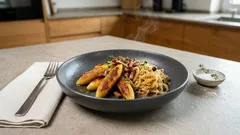 Knusprige Schupfnudeln mit Sauerkraut – ein deftiges Pfannengericht für kalte Tage