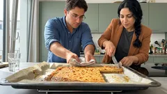 Schnelles Blechdessert mit Keksboden und gezuckerter Kondensmilch – fertig in 25 Minuten