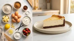 Saftiger Käsekuchen mit Mürbeteigboden – locker dank Eischnee, mit frischen Erdbeeren