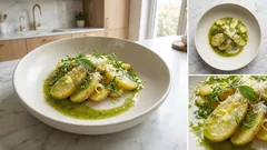 Lauwarmer Kräuter-Kartoffelsalat mit Zitrone und Parmesan – ganz ohne Mayo