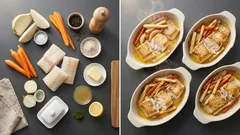 Saftiger Kabeljau-Gemüse-Auflauf aus dem Ofen – mit Sellerie, Möhren und Zitrone