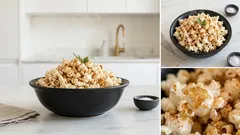 Knoblauch-Popcorn mit Ahornsirup: würzig, leicht süß und schnell gemacht