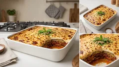 Moussaka aus dem Ofen: saftig geschichtet mit Auberginen und cremiger Béchamel