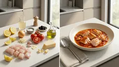 Mediterranes Fischragout mit Tomaten und Oliven – leicht, schnell und richtig aromatisch